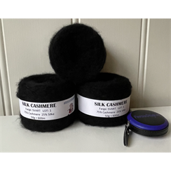 Silk Cashmere 600 SVART